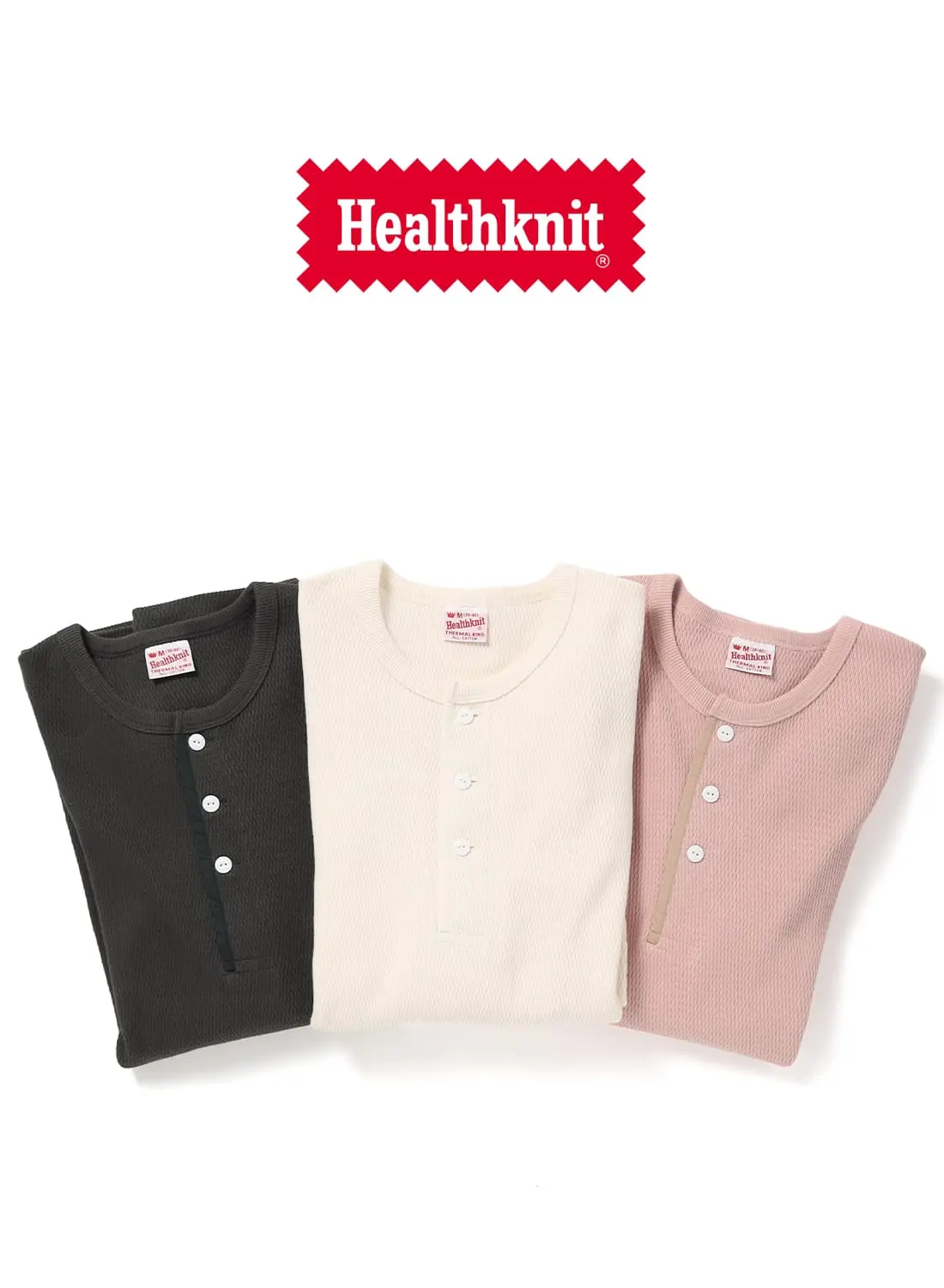 THERMAL KING RASCHEL HONEYCOMB HENLEYNECK L/S|サーマルキング