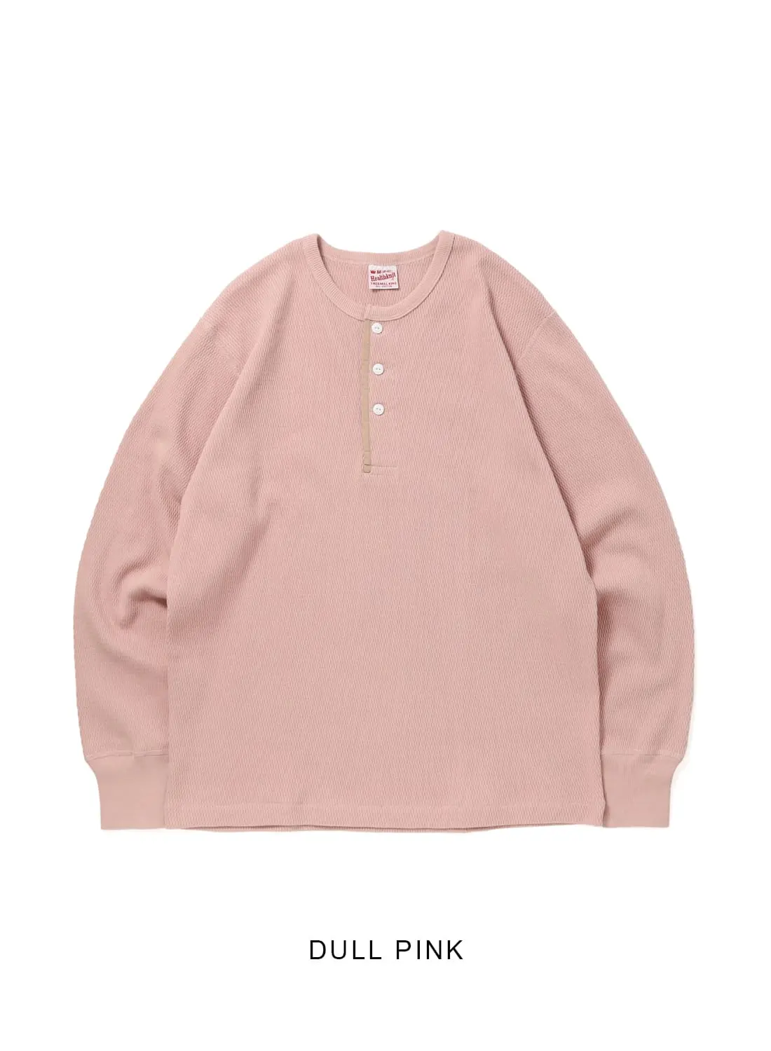 Healthknit（ヘルスニット）Thermal King Raschel Honeycomb Henleyneck L/S（サーマルキング ラッセルハニカム ヘンリーネックロングスリーブ）Tシャツ 長袖 ラッセル編み ハニカム構造 ハニカム サーマル サーマルシャツ ヘンリーネック 復刻 THERMAL KING RASCHEL HONEYCOMB HENLEYNECK L/S|サーマルキング