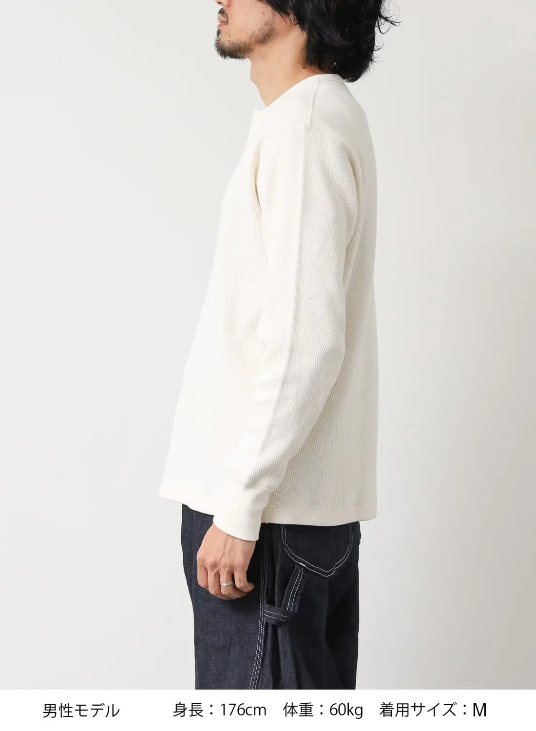 THERMAL KING RASCHEL HONEYCOMB HENLEYNECK L/S|サーマルキング