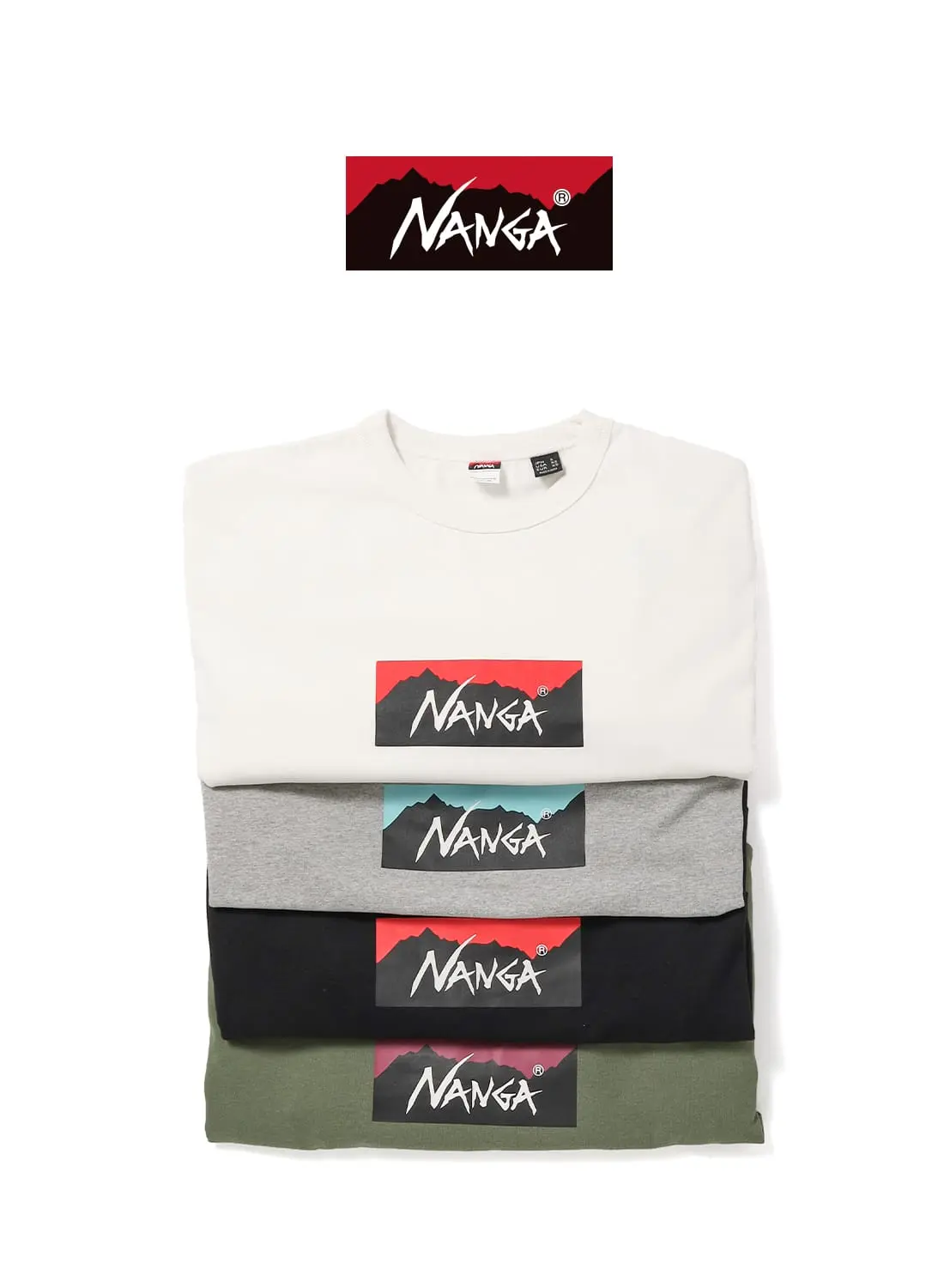NANGA（ナンガ）ECO HYBRID BOX LOGO L/S TEE（エコハイブリッド