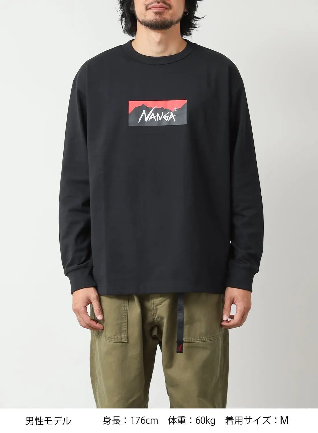 NANGA（ナンガ）ECO HYBRID BOX LOGO L/S TEE（エコハイブリッド