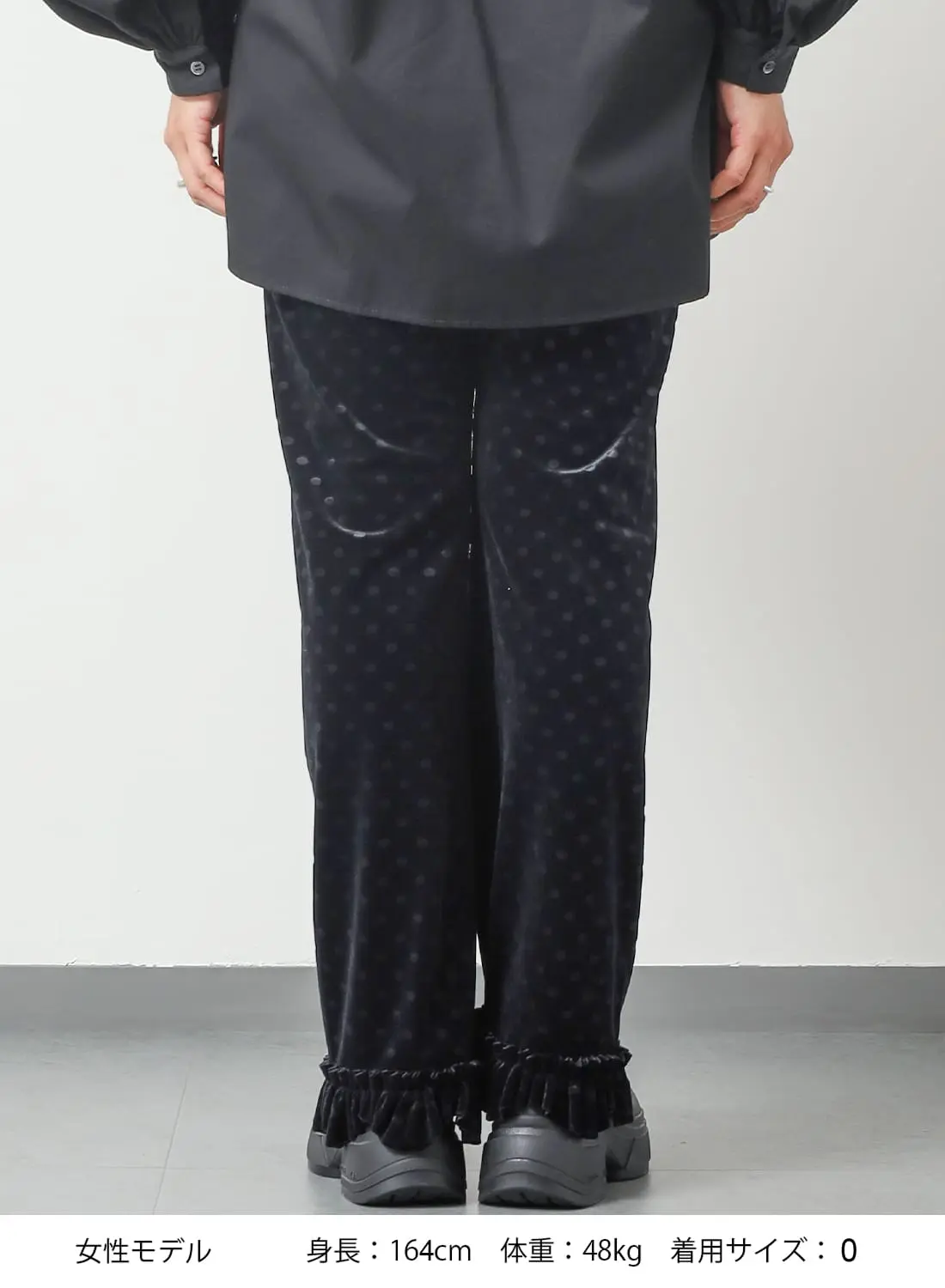 美品 RhodolirioN フリルパンツ 黒 ロドリリオン RhodolirioN (ロドリリオン) Frill Pant - Cutwork (カット