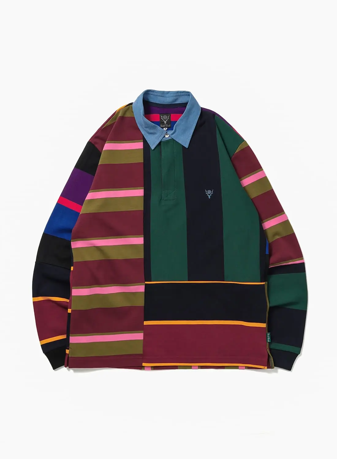 76ルブリカンツラガーシャツ RUGGER SHIRT - COTTON PLAINSTITCH / CRAZY PATTERN B|ラガーシャツ