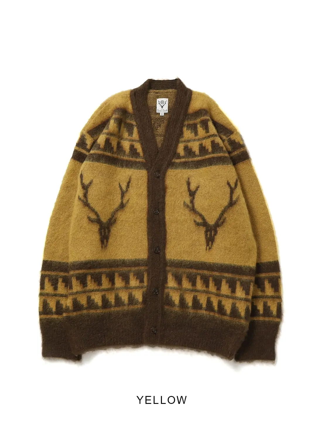 MOHAIR V NECK CARDIGAN SWEATER - NORDIC SKULL|モヘア Vネック