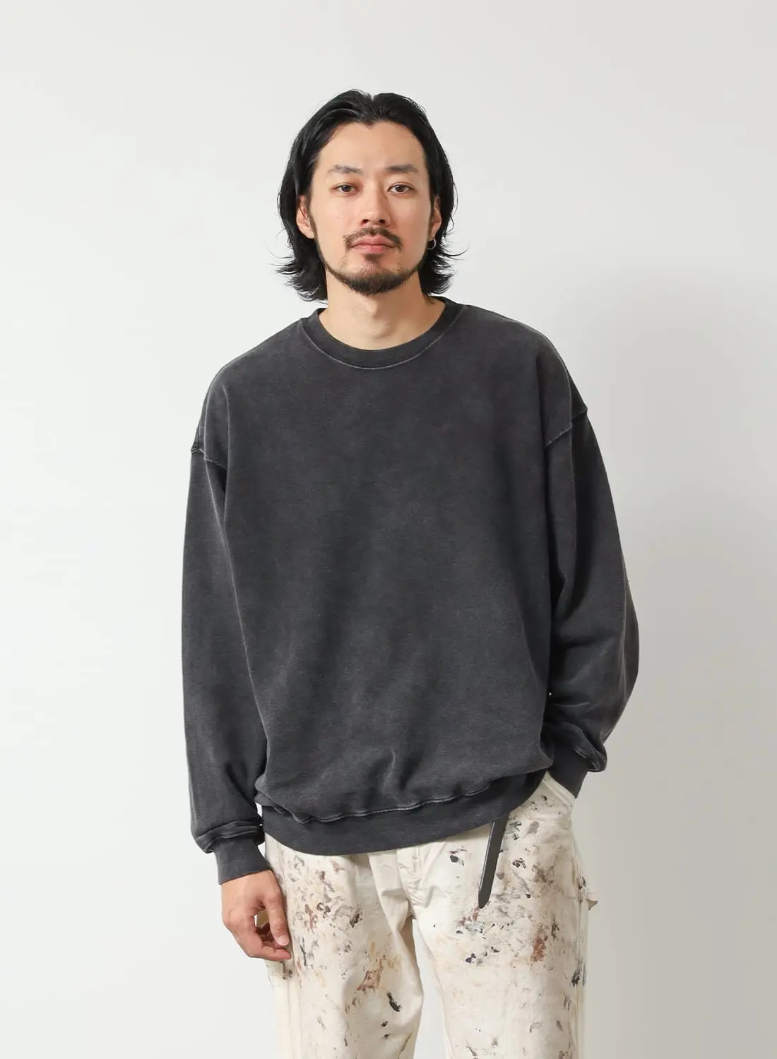 CTケミカル裏毛クルーネック|コットンケミカル裏毛クルーネック