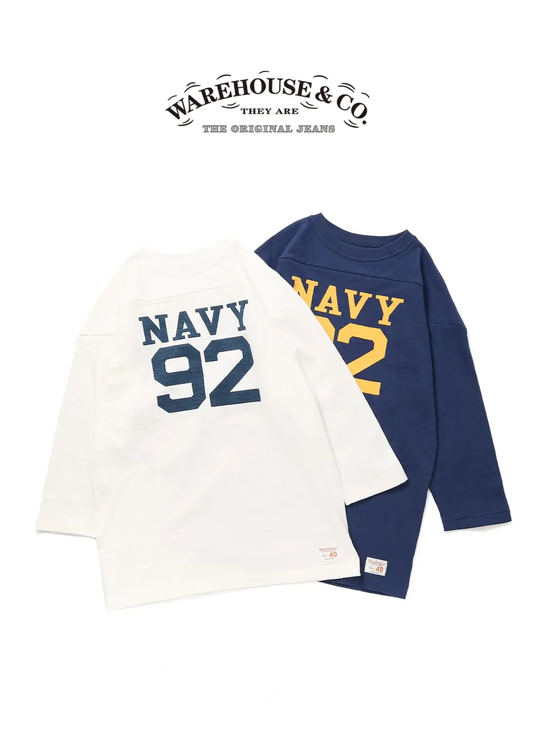 LOT 4063 3/4 SLEEVE FOOTBALL T-SHIRT “NAVY 92”|Lot 4063 7分袖