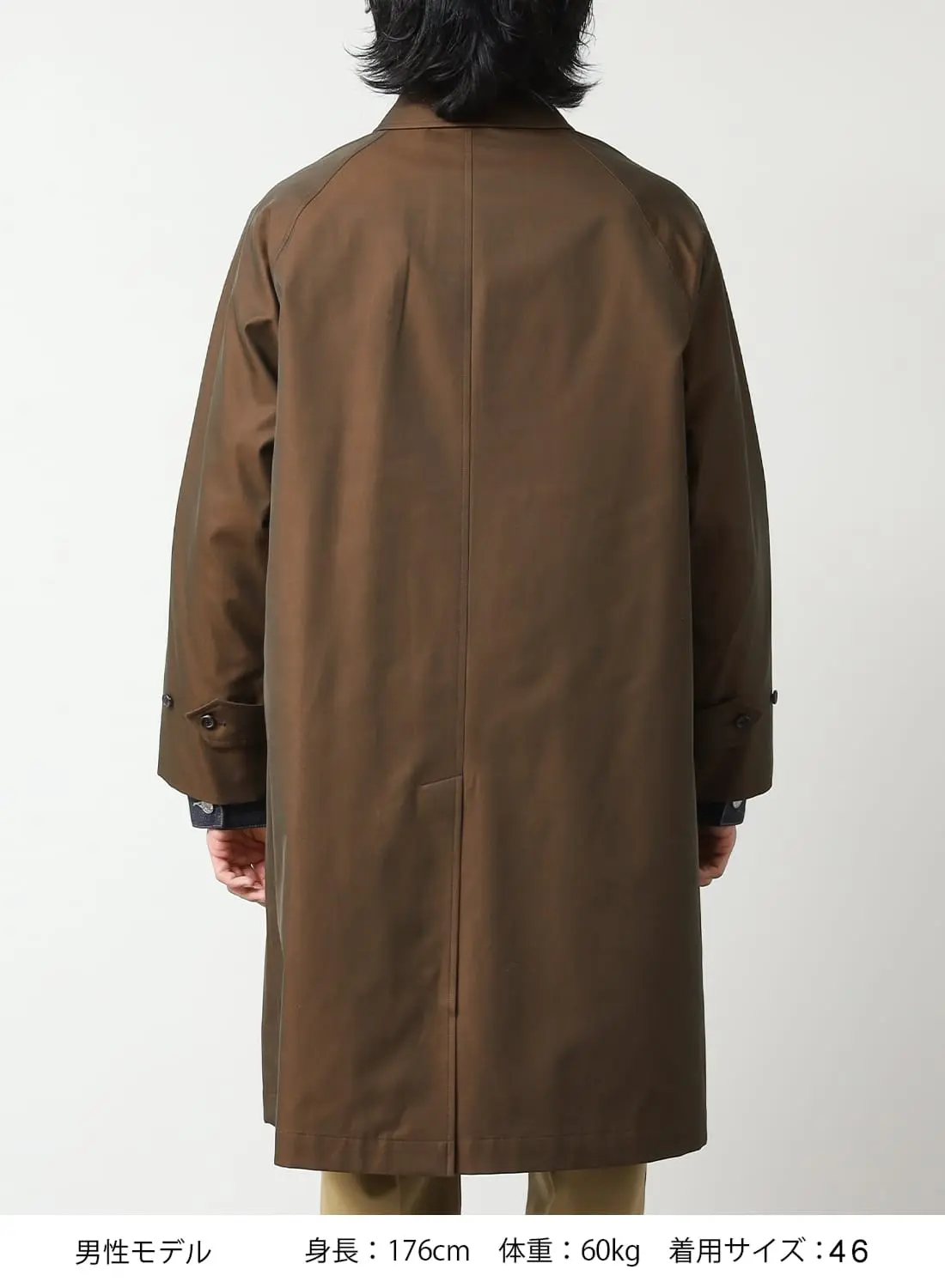 極美品 アナトミカ 一枚袖 ベンタイルトレンチコート 裏地チェック柄 44（M） SINGLE RAGLAN COAT 1 /GABARDINE|シングルラグランコート 1
