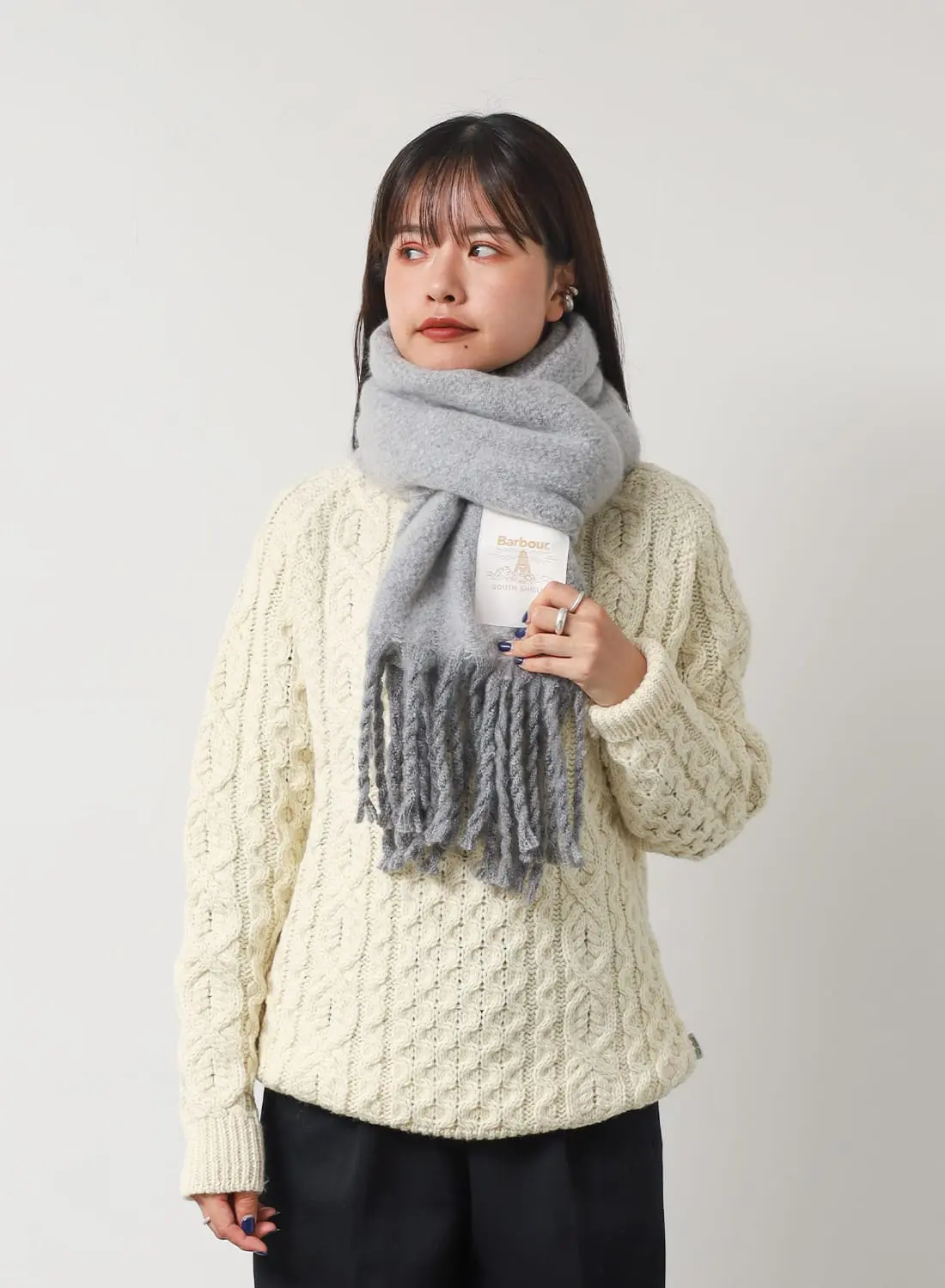 バブアー Barbour / Ellison Scarf エリソン スカーフ / LSC0458 / マフラー / ストール / シンプル / フェルト風 / レディース / 2025秋冬 ELLISON SCARF|エリソン スカーフエリソン スカーフ| MOONLOID