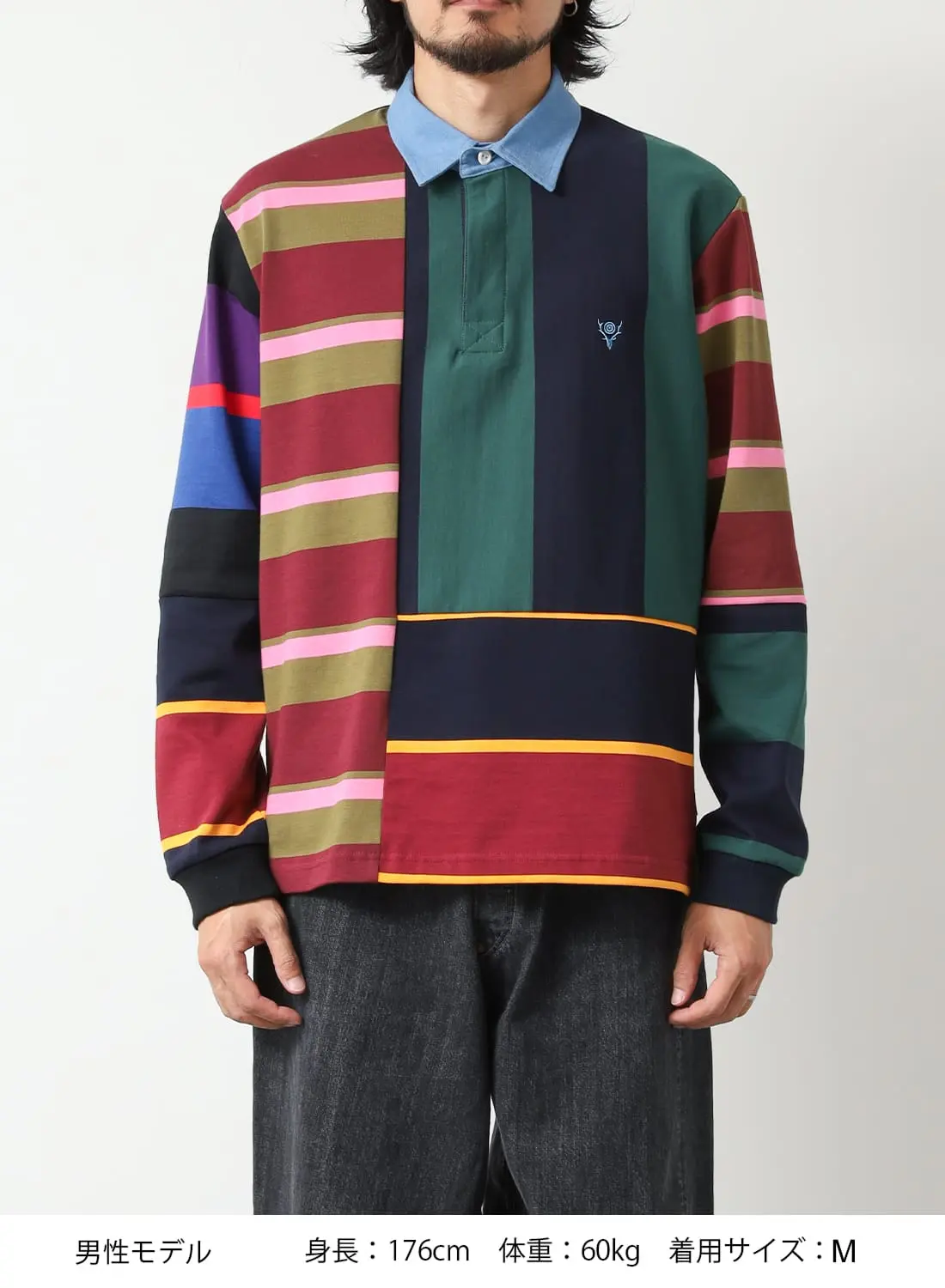 RUGGER SHIRT - COTTON PLAINSTITCH / CRAZY PATTERN B|ラガーシャツ