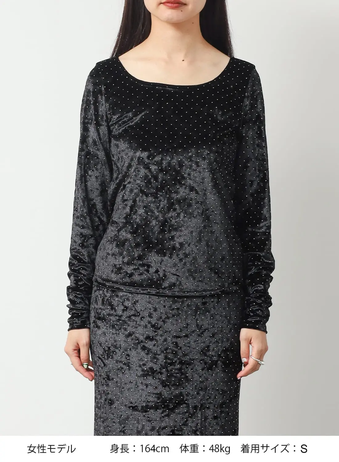 STUD VELVET BASIC LS|スタッズ ベルベット ベーシック ロングスリーブ