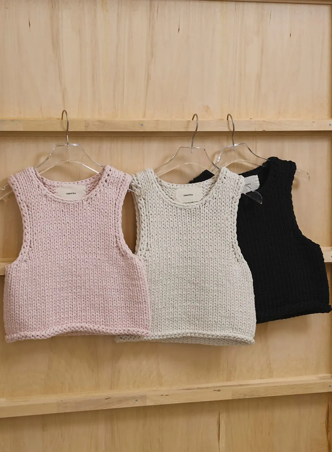 限定価格　todayful ハンドニット ベスト グレージュ HAND KNIT VEST|【26SS先行予約】ハンドニットベスト【26SS先行予約