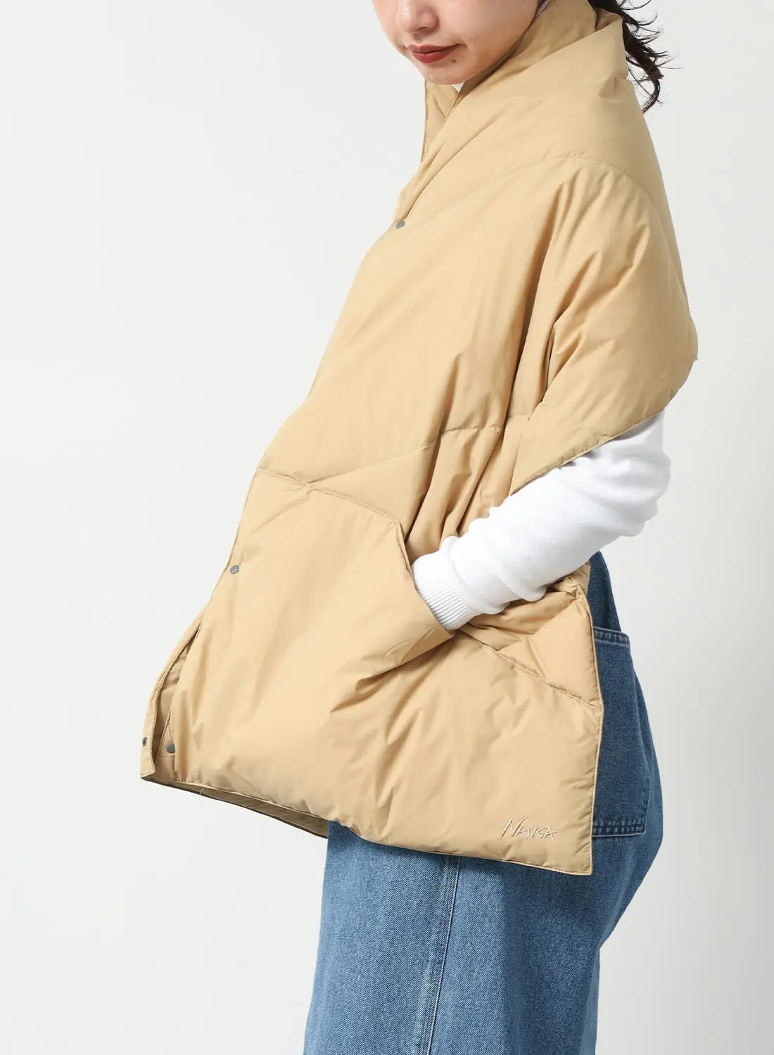 ポイントアップ】DOWN PONCHO MUFFLER|ダウン ポンチョ マフラーダウン