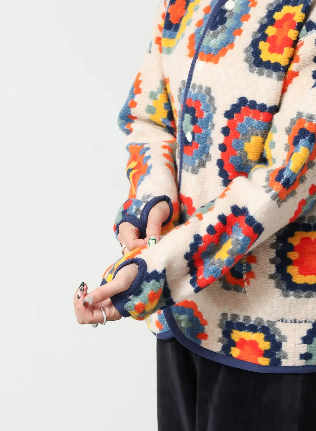 WOOL JACQUARD CARDIGAN|ウール ジャカード カーディガンウール ジャ