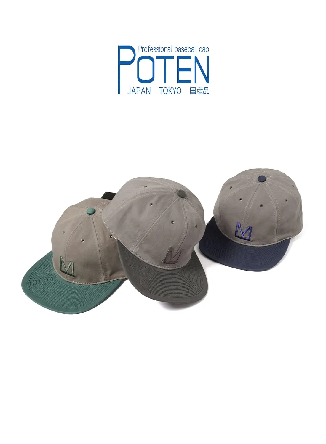 POTEN（ポテン） COTTON WASHER / MOONLOID CAP（コットンウォッシャー / ムーンロイドキャップ）別注 別注モデル キャップ 帽子 ベースボールキャップ 野球帽 日本製 コットン 洗い加工 COTTON WASHER / MOONLOID CAP|【MOONLOID別注】コットンウォッシャー