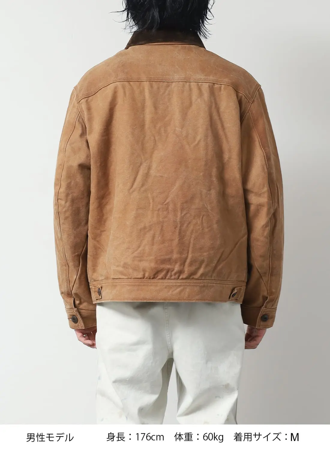 ZIPPED WORK JACKET - DUCK CANVAS / KAKISHIBU PAINT|ジップドワーク