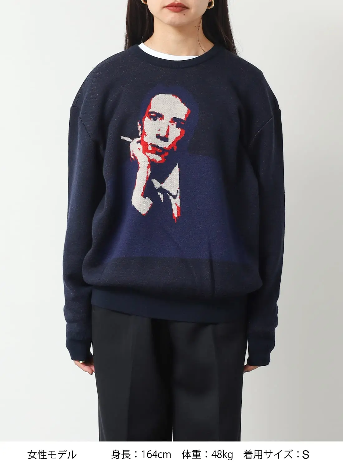 museum neu（ミュージアムニュー）John Lydon Knit Pullover（ジョン・ライドン ニットプルオーバー）25AW ニット セーター クルーネック ウール プルオーバー フォトグラフィック アート セックスピストルズ ピストルズ UKロック パンク ジョニーロットン JOHN LYDON KNIT PULLOVER|ジョン・ライドン ニットプルオーバージョン