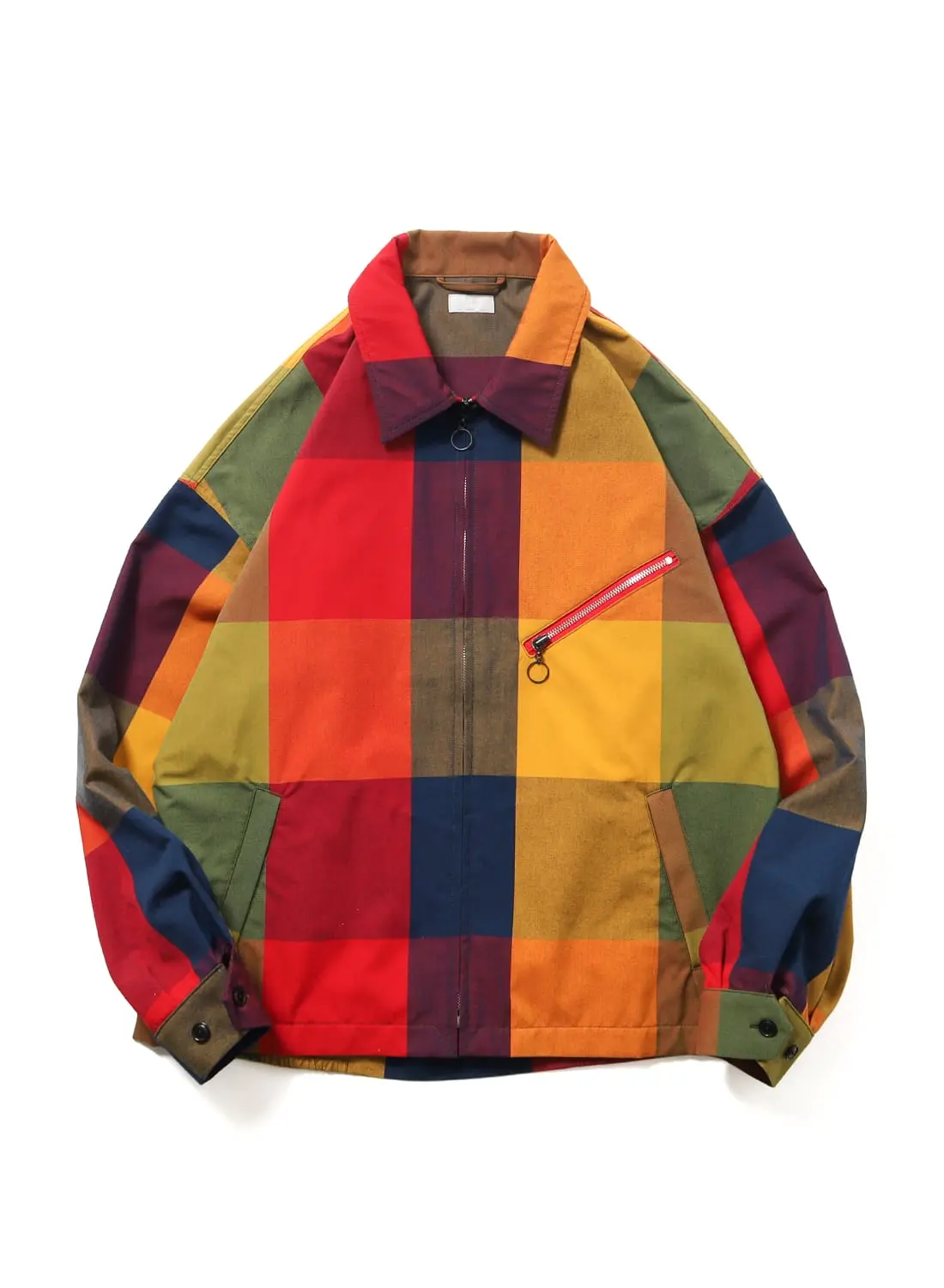 FILL THE BILL（フィルザビル）BLOCK PLAID DRIZZLER JACKET  （ブロックプレイド ドリズラージャケット）25SS チェック柄 ブルゾン ショート丈 メンズ 春夏 BLOCK PLAID DRIZZLER JACKET |ブロックプレイド ドリズラージャケット