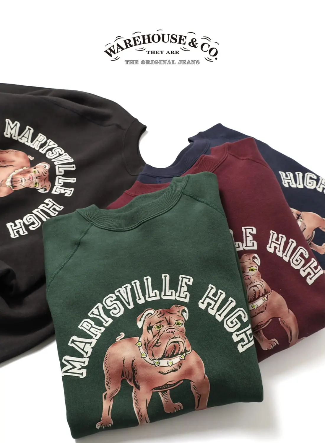 LOT.409 RAGLAN CREW SWEAT - MARYSVILLE HIGH|Lot.409 ラグラン