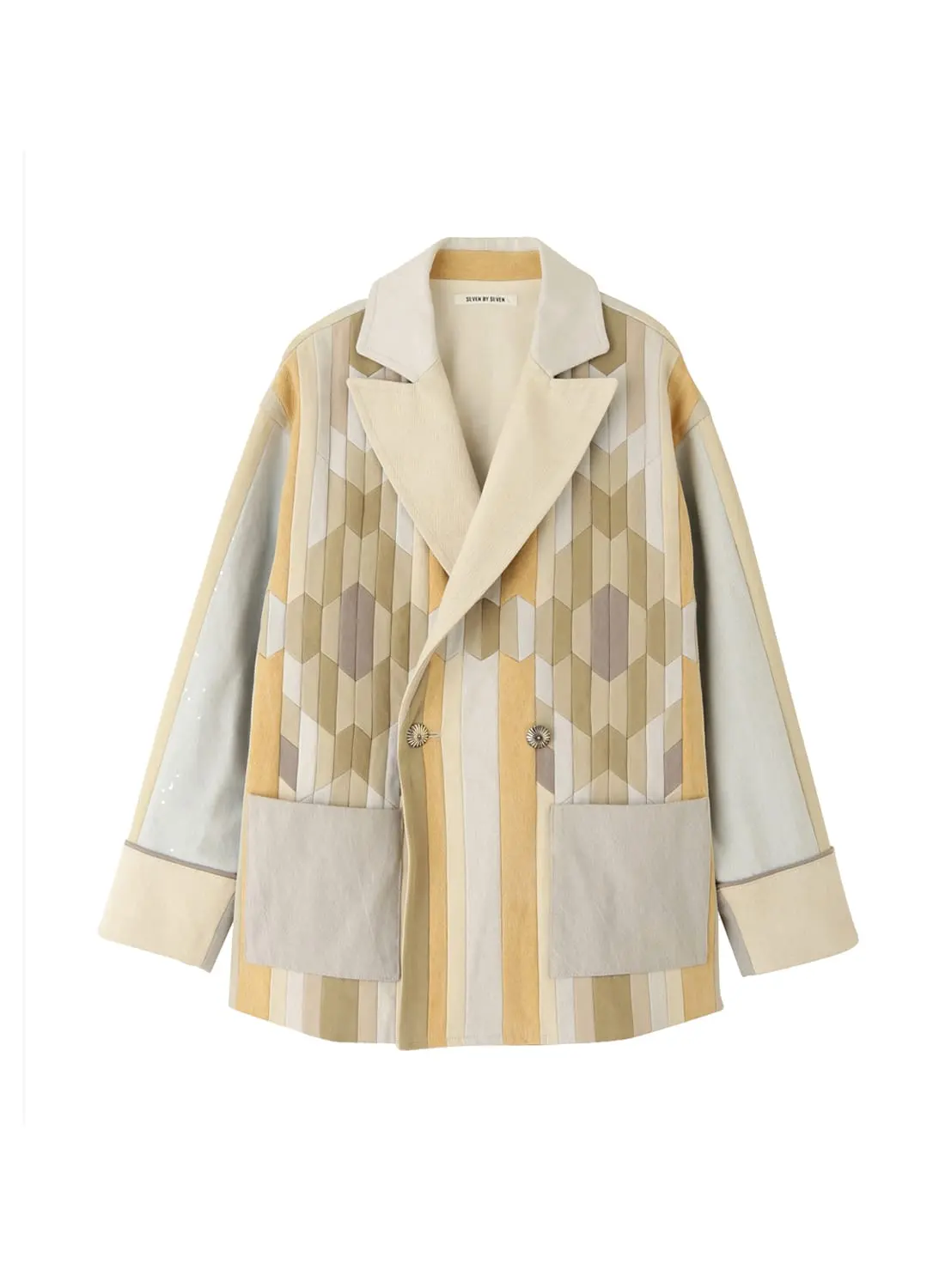 SEVEN BY SEVEN/REWORK DENIM JACKET- NATIVES PATTERN -|セブンバイ