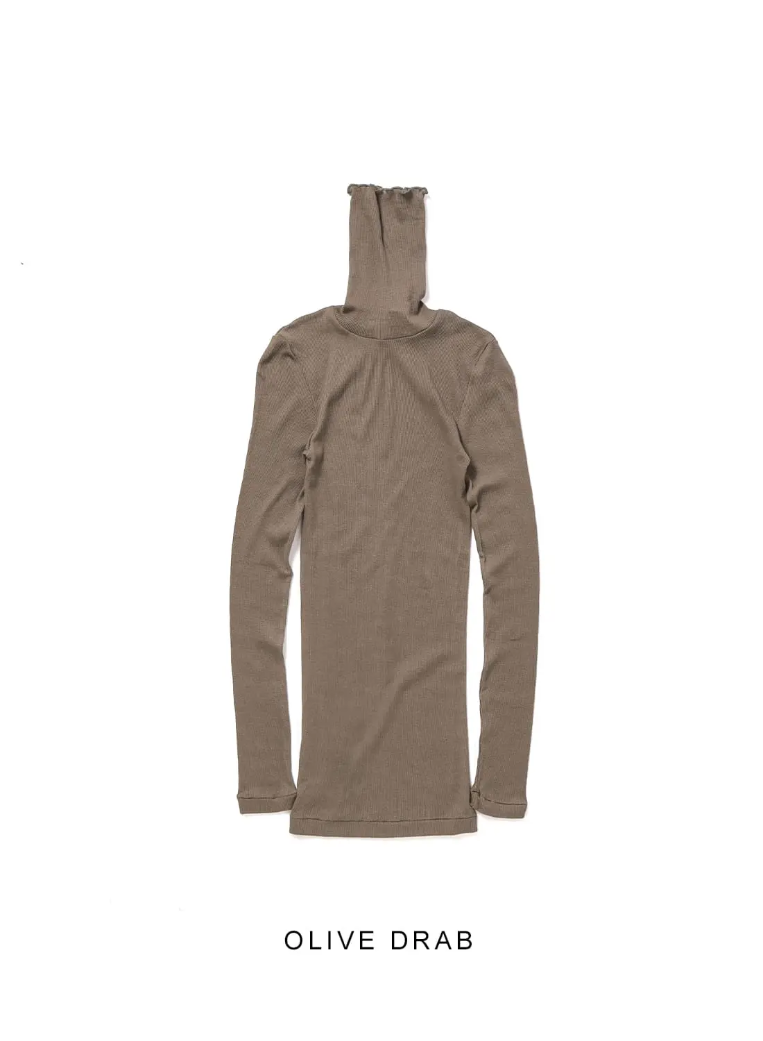 COTTON CASHMERE RIB TURTLENECK L/S T-SHIRT|コットン カシミヤ リブ