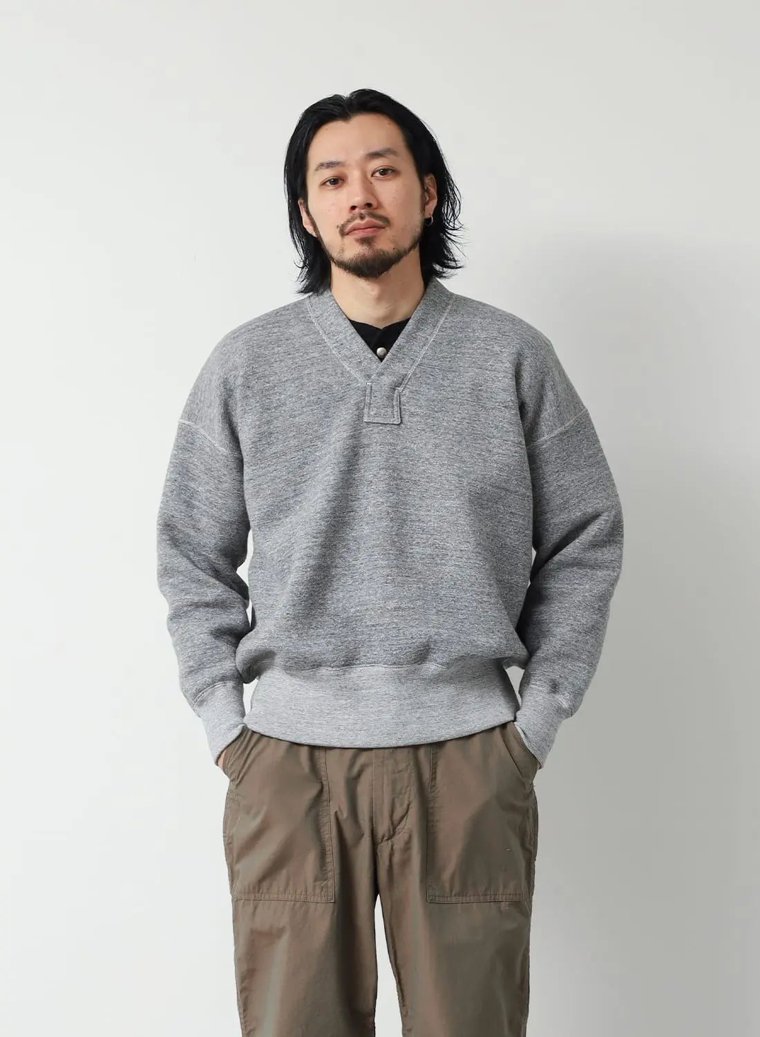 EXTRA COTTON FLEECE Y-NECK|エクストラコットンフリース Yネック