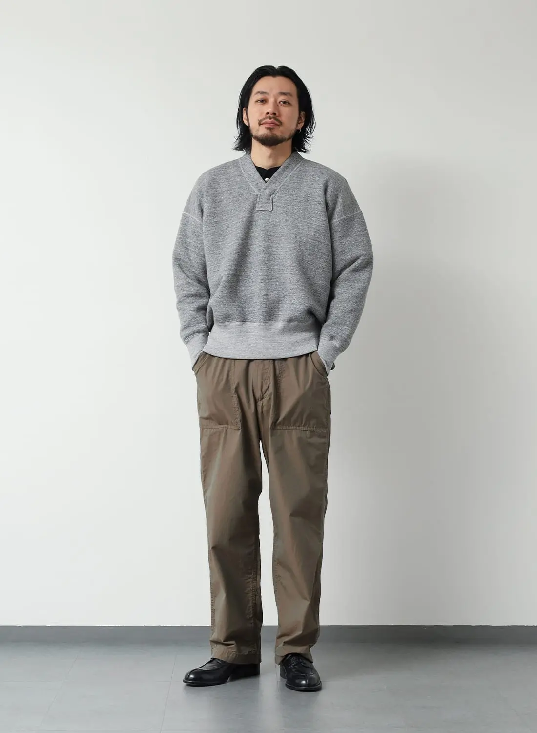 EXTRA COTTON FLEECE Y-NECK|エクストラコットンフリース Yネック