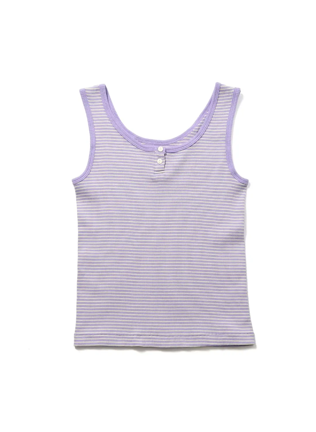 TUBULAR RIB HENLEY NECK 2WAY TANKTOP|チューブラーリブ ヘンリー