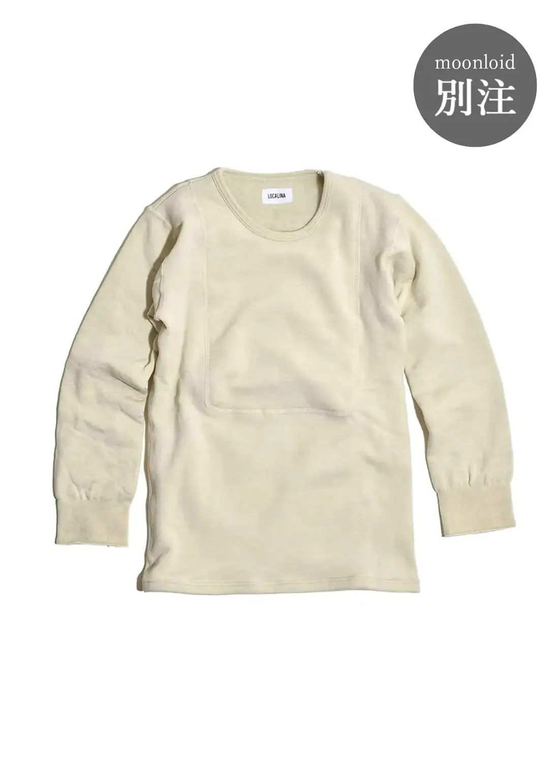 LOCALINA MERIYASU ロカリナ メリヤス motihada もちはだ MOONLOID別注 Crew クルーネック ダブルチェスト カットソー U.S. NAVY USN アメリカ海軍 アンダーウェア もちはだ起毛　防寒インナー ワシオ バイク防寒 日本製 MADE IN JAPAN localina17-as.jpg