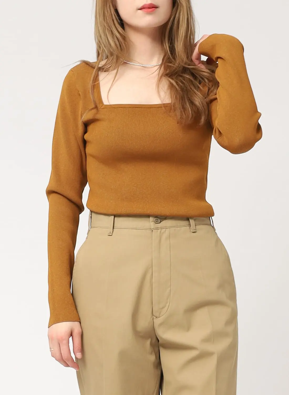 SQUARE NECK SHELL|スクエア ネック シェルスクエア ネック シェル