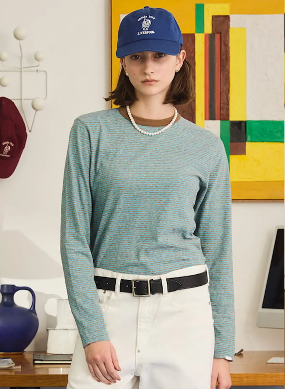 MULTI BORDER LONG TEE|マルチボーダーロングTマルチボーダーロングT