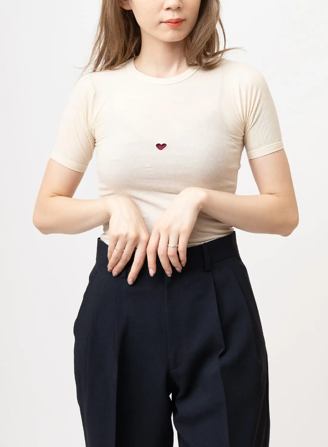 ベースレンジ　Heart short sleeve tee Black 楽天市場】BASERANGE ベースレンジ Tシャツ HEART TEE SHIRT TOHS RB