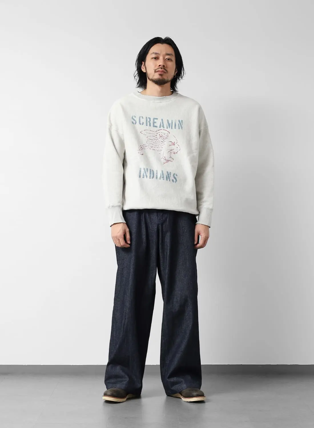 ASHLEY DENIM SLACKS|【MOONLOID別注】アシュリー デニム スラックス