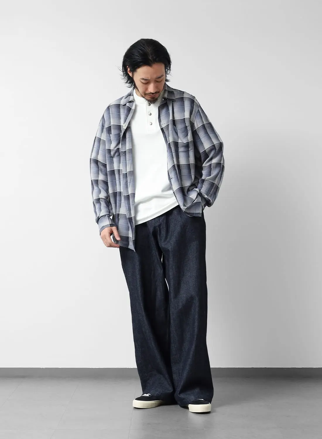 ASHLEY DENIM SLACKS|【MOONLOID別注】アシュリー デニム スラックス