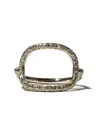 Hum レクタングルリング ホワイトダイヤ K18YG hum ハム HUMETE RECTANGLE RING [et-R10] リング ゴールド