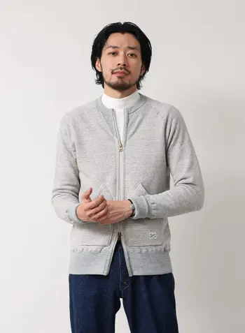 別注ジップアップ カーディガン