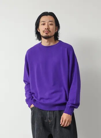 インナー モンゴリアン カシミヤ クルーネックニット I（別注カラー）