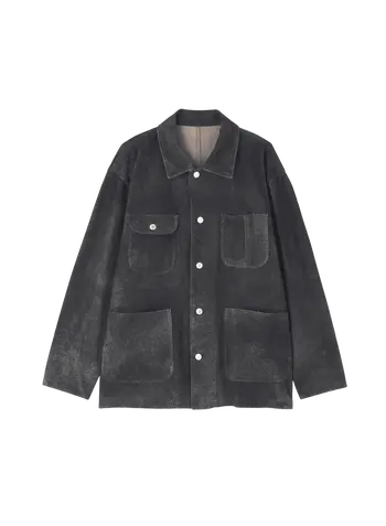 レザーカバーオールジャケット